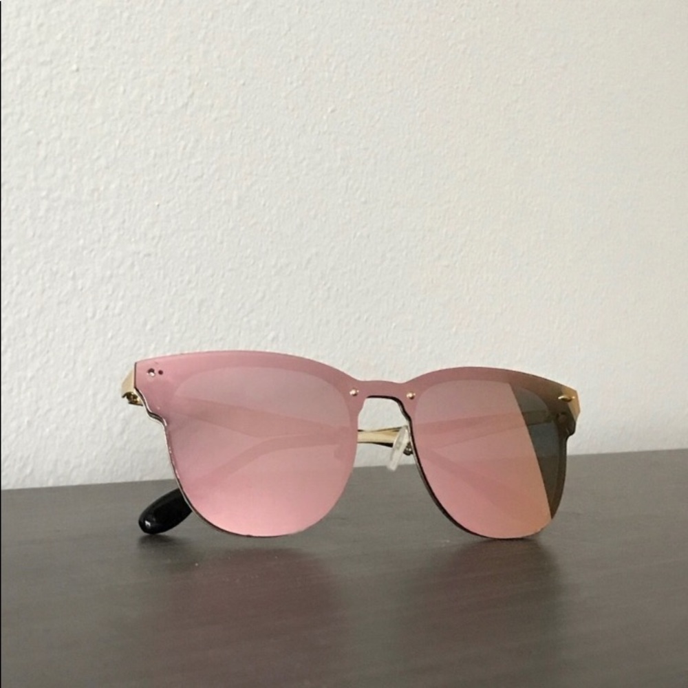 Rose Gold Clubmaster Sunglasses